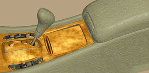 Figure 1: The Mercedes C100 gearbox (3D model courtesy of DaimlerChrysler) covered with synthetic BTFs generated by probabilistic models.